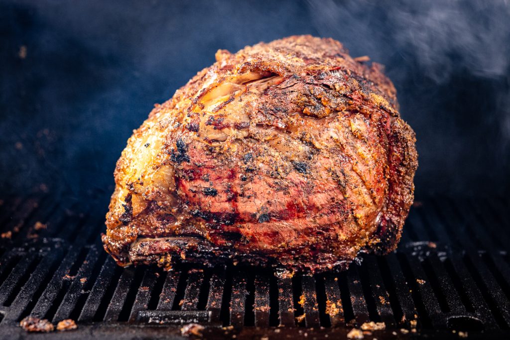 Prime rib on a smoker.
